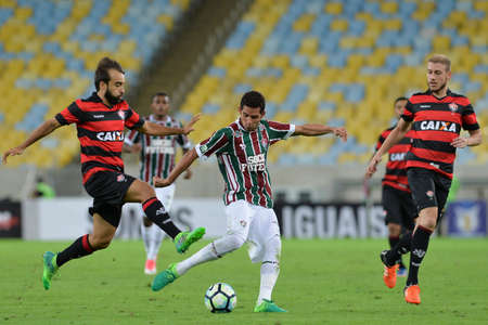 Rio, Brazil - jun 03, 2017: Renato player in match between Fluminense and Vitoria by the Brazilian championship in Maracana Stadiumのeditorial素材
