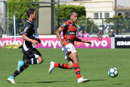 Rio, Brazil - jun 26, 2017: Yago Pikachu and Bruno Lopes player in match between Vasco and  Atletico-GO by the Brazilian championship in Sao Januario Stadiumのeditorial素材