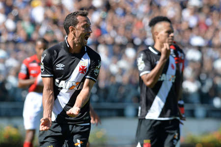 Rio, Brazil - jun 26, 2017: Nene player in match between Vasco and  Atletico-GO by the Brazilian championship in Sao Januario Stadiumのeditorial素材