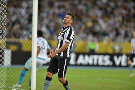 Rio, Brazil - june 26, 2017: Rodrigo Lindoso player in match between Botafogo and  Avai by the Brazilian championship in Nilton Santos Stadiumのeditorial素材