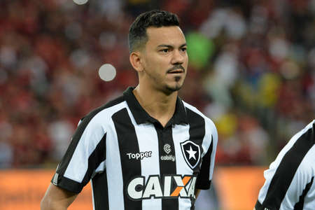 Rio, Brazil - august 23, 2017: Rodrigo Lindoso player in match between Flamengo and  Botafogo by the Brazil Cup in Maracana Stadiumのeditorial素材