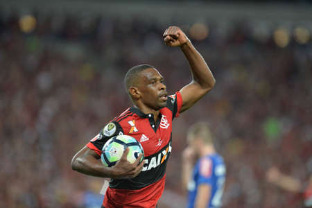 Rio, Brazil - september 07, 2017: Juan player in match between Flamengo and  Cruzeiro by the Brazil cup in Maracana Stadiumのeditorial素材