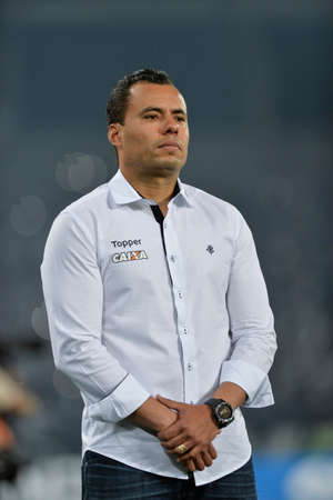 Rio, Brazil - september 13, 2017: Jair Ventura coach in match between Botafogo and  Gremio by the Libertadores Cup 2017 in Nilton Santos Stadiumのeditorial素材