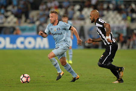 Rio, Brazil - september 13, 2017: Arthur player in match between Botafogo and  Gremio by the Libertadores Cup 2017 in Nilton Santos Stadiumのeditorial素材