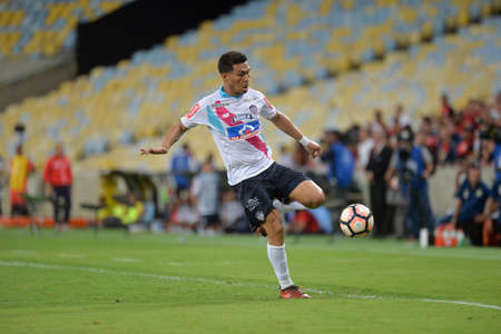 Rio, Brazil - november 23, 2017: Teofilo Gutierrez player in match between Flamengo and Junior de Barranquilla by the Brazilian championship in Maracana Stadiumのeditorial素材