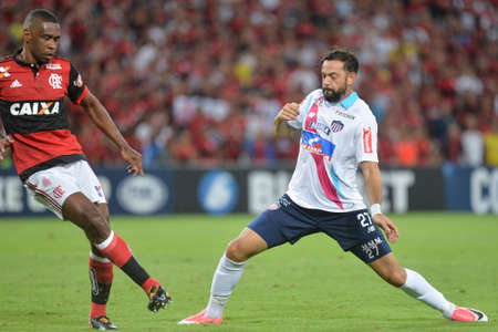 Rio, Brazil - november 23, 2017: Matias Mier player in match between Flamengo and Junior de Barranquilla by the Brazilian championship in Maracana Stadiumのeditorial素材