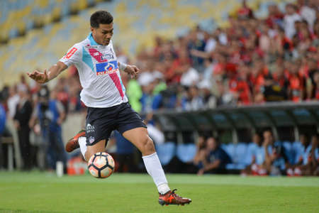 Rio, Brazil - november 23, 2017: Teofilo Gutierrez player in match between Flamengo and Junior de Barranquilla by the Brazilian championship in Maracana Stadiumのeditorial素材