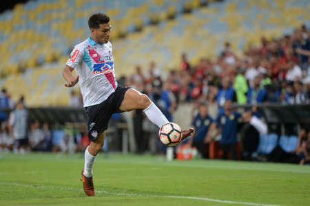 Rio, Brazil - november 23, 2017: Teofilo Gutierrez player in match between Flamengo and Junior de Barranquilla by the Brazilian championship in Maracana Stadiumのeditorial素材