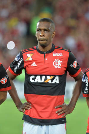 Rio, Brazil - november 23, 2017: Juan player in match between Flamengo and Junior de Barranquilla by the Brazilian championship in Maracana Stadiumのeditorial素材