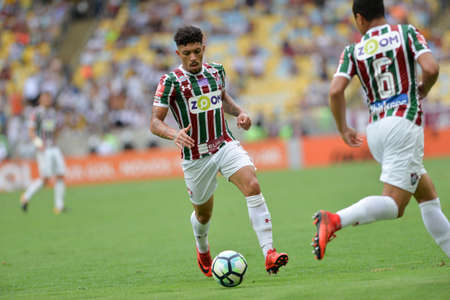 Rio, Brazil - november 20, 2017: Renato Chaves player in match between Fluminense and  Ponte Preta by the Brazilian championship in Maracana Stadiumのeditorial素材