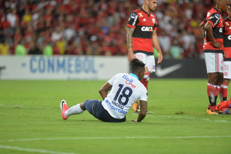 Rio, Brazil - november 23, 2017: xxxxxxx player in match between Flamengo and Junior de Barranquilla by the Brazilian championship in Maracana Stadiumのeditorial素材