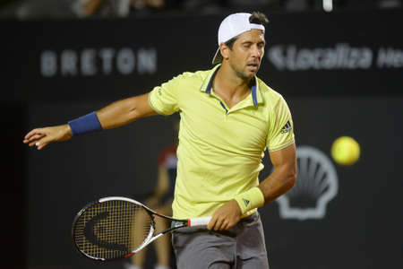 Rio de Janeiro, Brazil - february 24, 2018: Fernando VERDASCO (ESP) [8] during Rio Open 2018 held at the Jockey Club Brasileiro.のeditorial素材
