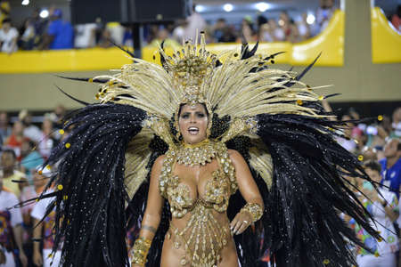 Rio, Brazil - february 09, 2018: Samba School parade in Sambodromo. Estacio during parade of the carioca carnival in the Marques de Sapucaiのeditorial素材