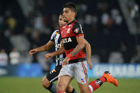 Rio, Brazil - march 03, 2018: Lucas Paqueta player in match between Flamengo and Botafogo by the Carioca Championship in Nilton Santos Stadiumのeditorial素材