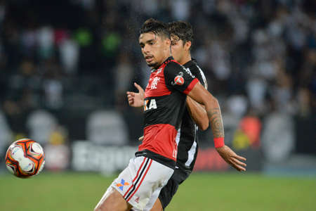 Rio, Brazil - march 03, 2018: Lucas Paqueta player in match between Flamengo and Botafogo by the Carioca Championship in Nilton Santos Stadiumのeditorial素材