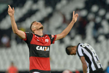 Rio, Brazil - march 03, 2018: Rene player in match between Flamengo and Botafogo by the Carioca Championship in Nilton Santos Stadiumのeditorial素材