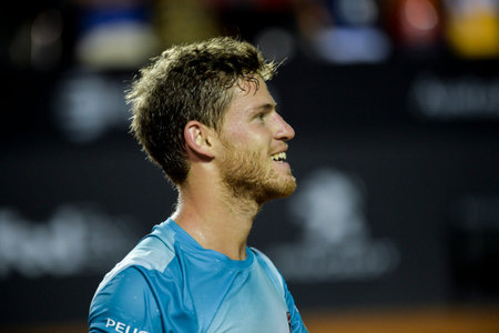 Rio de Janeiro, Brazil - february 25, 2017: Diego Schwartzman (ARG) final game during Rio Open 2018...