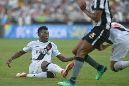 Rio, Brazil - april 01, 2018: Paulao player in match between Botafogo and Vasco by the Carioca Championship in Nilton Santos Stadiumのeditorial素材
