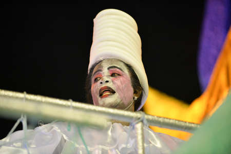 Rio, Brazil - february 09, 2018: Samba School parade in Sambodromo. Cubango during parade of the carioca carnival in the Marques de Sapucaiのeditorial素材