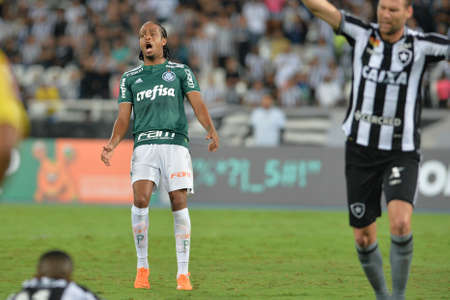 Rio, Brazil - april 16, 2018: Keno player in match between Botafogo and Palmeiras by the Brazilian Championship in Nilton Santos Stadiumのeditorial素材