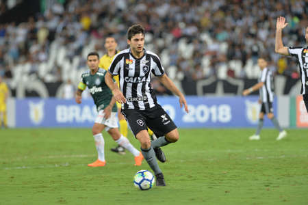 Rio, Brazil - april 16, 2018: Igor Rabello player in match between Botafogo and Palmeiras by the Brazilian Championship in Nilton Santos Stadiumのeditorial素材
