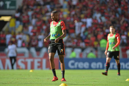 Rio, Brazil - april 17, 2018: Jean Lucas during training of the Flamengo team preparing for the Libertadores Cup game this Wednesday at Maracana against Santa Feのeditorial素材