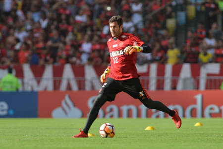Rio, Brazil - april 17, 2018: Vinicius Junior during training of the Flamengo team preparing for the Libertadores Cup game this Wednesday at Maracana against Santa Feのeditorial素材