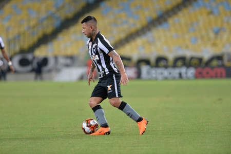Rio, Brazil - march 28, 2018: Leo Valencia player in match between Flamengo and Botafogo by the Carioca Championship in Maracana Stadiumのeditorial素材