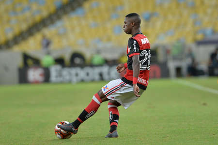 Rio, Brazil - march 28, 2018: Vinicius Junior player in match between Flamengo and Botafogo by the Carioca Championship in Maracana Stadiumのeditorial素材