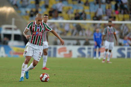Rio, Brazil - march 30, 2018: Marcos Junior player in match between Fluminense and Vasco by the semifinal Carioca Championship in Maracana Stadiumのeditorial素材