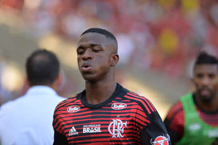 Rio, Brazil - may 06, 2018: Vinicius Junior player in match between Flamengo and Internacional by the Brazilian Championship in Maracana Stadiumのeditorial素材