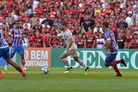 Rio, Brazil - may 31, 2018: Diego player in match between Flamengo and Bahia by the Brazilian Championship in Maracana Stadiumのeditorial素材