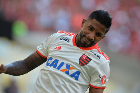 Rio, Brazil - may 31, 2018: Rodinei player in match between Flamengo and Bahia by the Brazilian Championship in Maracana Stadiumのeditorial素材