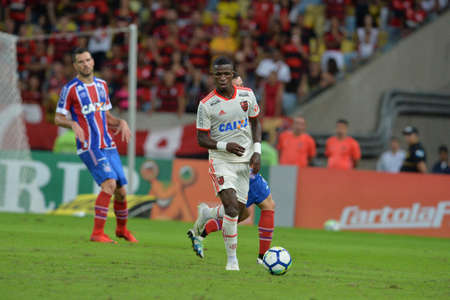 Rio, Brazil - may 31, 2018: Vinicius Junior player in match between Flamengo and Bahia by the Brazilian Championship in Maracana Stadiumのeditorial素材