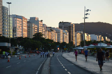 copacabana beach at dawnのeditorial素材