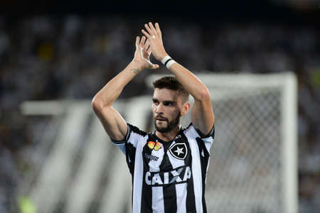 Rio, Brazil - june 13, 2018: Rodrigo PimpÃ£o player in match between Botafogo and Atletico-PR by the Brazilian Championship in Nilton Santos Stadiumのeditorial素材