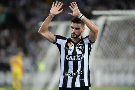 Rio, Brazil - june 13, 2018: Rodrigo PimpÃ£o player in match between Botafogo and Atletico-PR by the Brazilian Championship in Nilton Santos Stadiumのeditorial素材