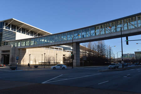 Chicago, IL, USA - march 17, 2018:  McCormick Place is the largest convention center in the United States. External Viewのeditorial素材