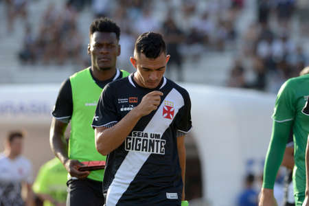 Rio, Brazil - july 22, 2018: Raul player in match between Vasco and Gremio by the Brazilian Championship in Maracana Stadiumのeditorial素材