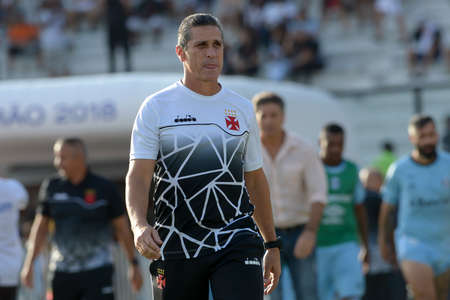 Rio, Brazil - july 22, 2018: Jorginho coach in match between Vasco and Gremio by the Brazilian Championship in Sao Januario Stadiumのeditorial素材