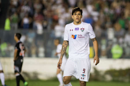 Rio, Brazil - july 19, 2018: Pedro player in match between Vasco and Fluminense by the Brazilian Championship in Sao Januario Stadiumのeditorial素材