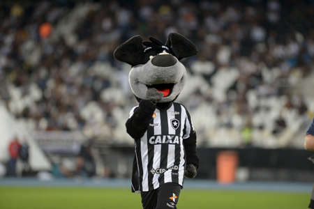 Rio, Brazil - july 26, 2018: Mascot in match between Botafogo and Chapecoense by the Brazilian Championship in Nilton Santos Stadiumのeditorial素材