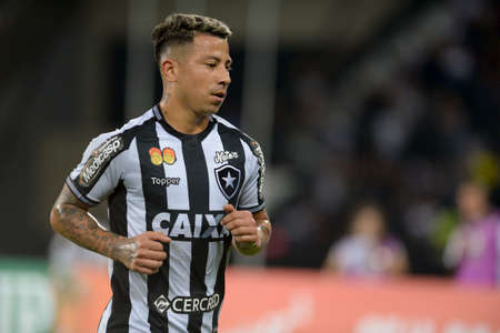 Rio, Brazil - july 26, 2018: Leo Valencia player in match between Botafogo and Chapecoense by the Brazilian Championship in Nilton Santos Stadiumのeditorial素材