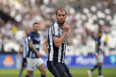 Rio, Brazil - august 04, 2018: Igor Rabello player in match between Botafogo and Santos by the Brazilian Championship in Nilton Santos Stadiumのeditorial素材