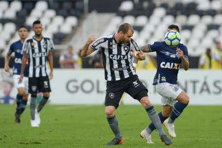 Rio, Brazil - august 04, 2018: Igor Rabello player in match between Botafogo and Santos by the Brazilian Championship in Nilton Santos Stadiumのeditorial素材