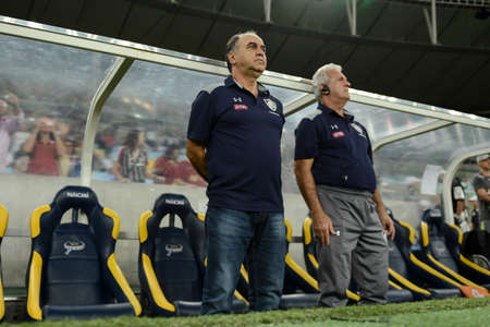Rio, Brazil - august 5, 2018: Marcelo  Oliveira coach in match between Fluminense and Bahia by the Brazilian Championship in Maracana Stadiumのeditorial素材