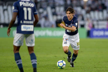 Rio, Brazil - august 04, 2018: Dodo player in match between Botafogo and Santos by the Brazilian Championship in Nilton Santos Stadiumのeditorial素材