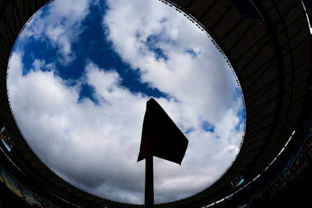 Rio, Brazil - august 12, 2018: Stadium view player in match between Flamengo and Cruzeiro by the Brazilian Championship in Maracana Stadiumのeditorial素材