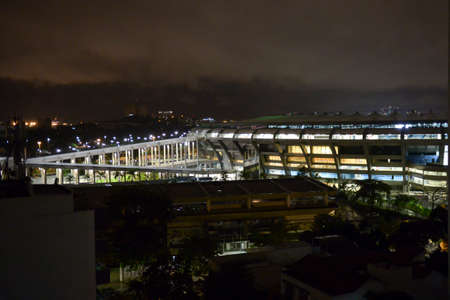 Rio, Brazil - august 02, 2018: Stadium view in match between Fluminense and Defensor by the sudamerica cup in Maracana Stadiumのeditorial素材