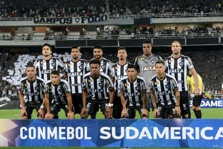 Rio, Brazil - august 16, 2018: Poster player in match between Botafogo (BRA) and Nacional (PAR) by the South American Cup in Maracana Stadiumのeditorial素材